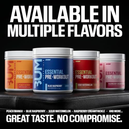 RAW Nutrition - Essential Pre - Chris Bumstead Pre Workout Formula, Sports Nutrition Pre-Workout Powders | Men & Womens Drink, Energy Powder for Working Out (Blue Raspberry) - Image 5