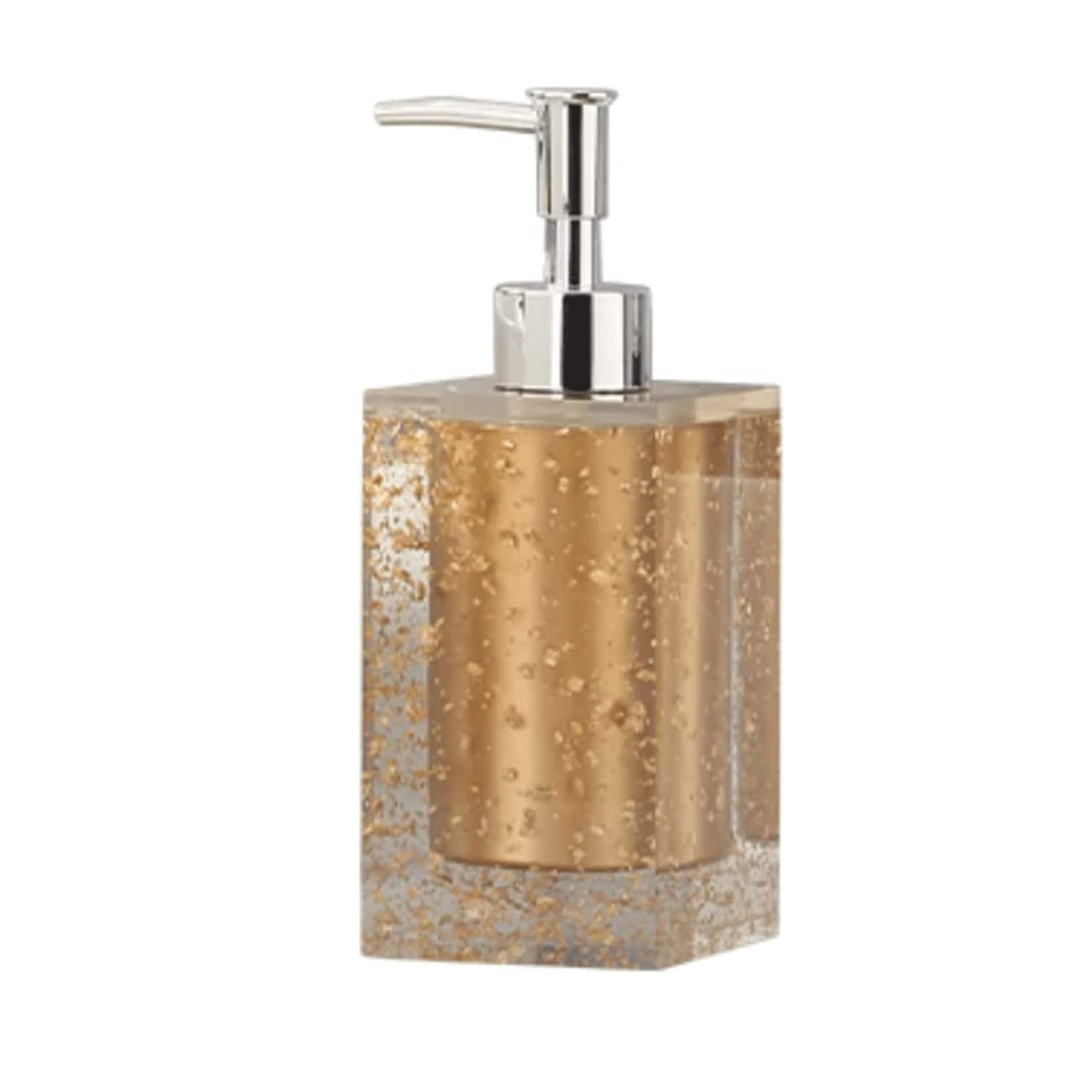 WDSOPK Bathroom accessories Classic Soap Dispenser Rectangular Large Capacity Soap Pump Refillable, Lotion Dispenser with Silver Pump Home & Kitchen, Gold