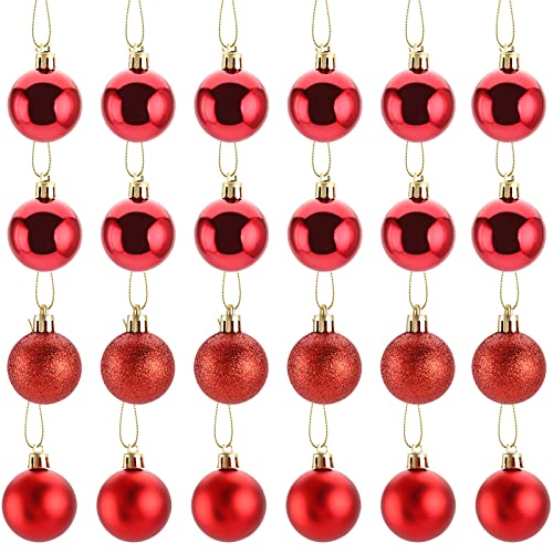 Palle di Natale Rosse, MOPOIN 24 Pezzi Palline per...