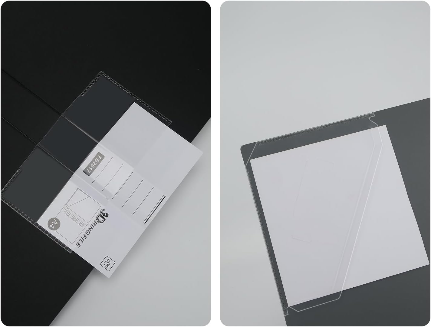 3 Ring Binders 0.8 Inch D Ring,4 Pack D Ring Binder A4,3 Ring（Black）