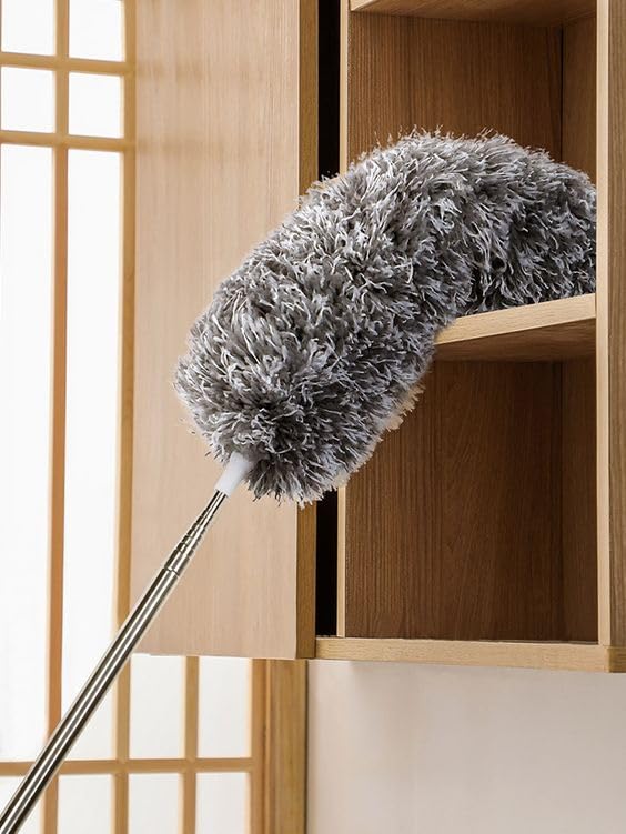 HONTECH Microfiber Fur Duster Extendable Adjustable Ceiling Fan Windows Furniture Dust Cleaner for Home Office Car Duster with Expandable upto 100 Inches (B0D799Y3BG) Amazon Price History, Amazon Price Tracker
