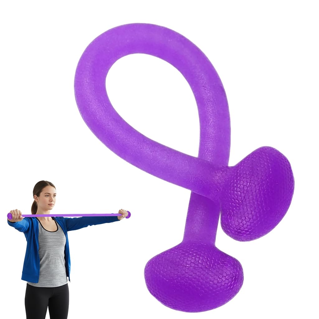 Proberos® Silicone Resistance Band with Ball Handles, 35cm Elastic Stretching Rope for Strength Training, Yoga & Pilates Exercise, Portable Non-Slip Workout Band for Home Gym, Back Stretching-image-20