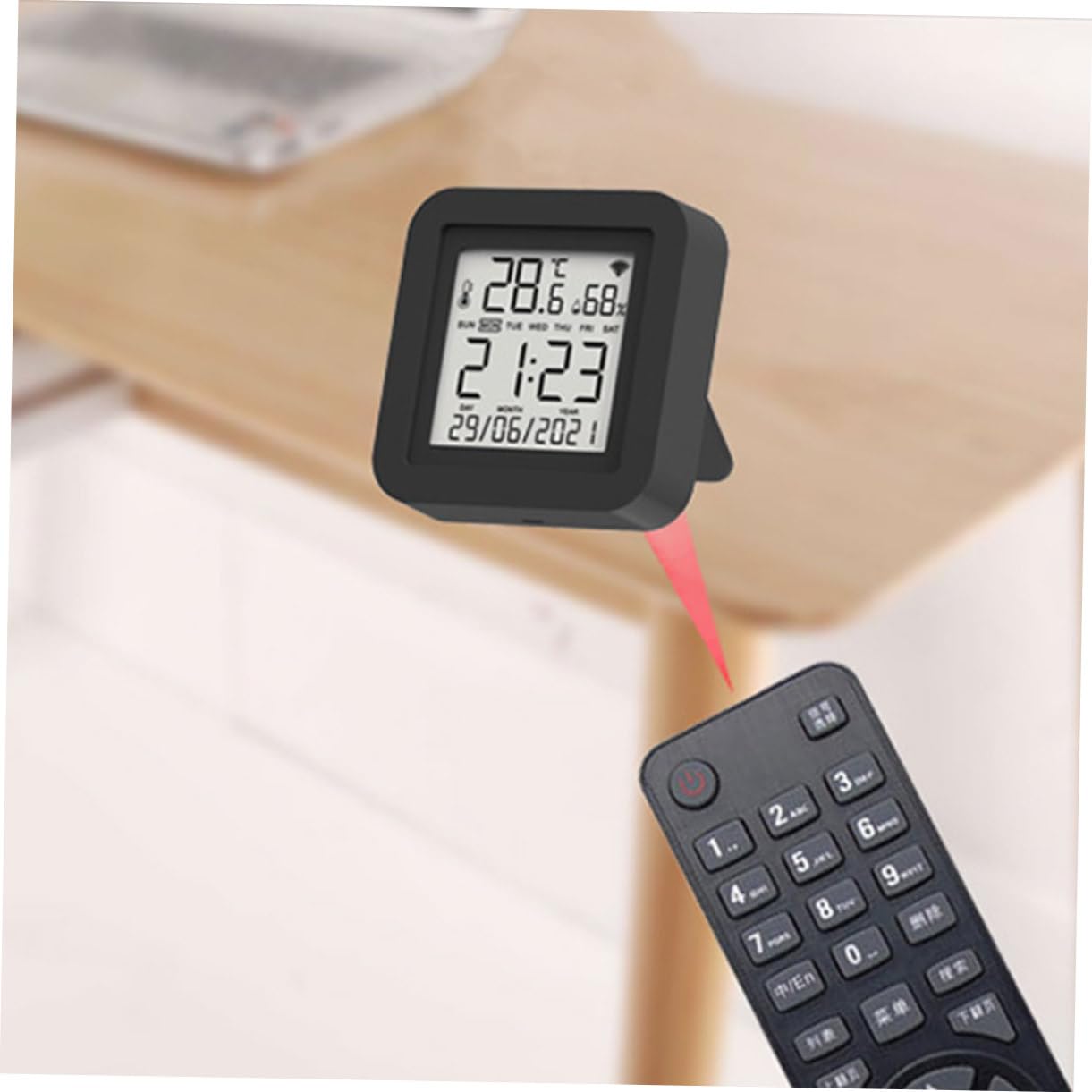 DOITOOL Misuratore Umidità Sensore Temperatura Igrometro Da Tavolo Per Strumento Misurazione Della Temperatura Display Facile Da Leggere