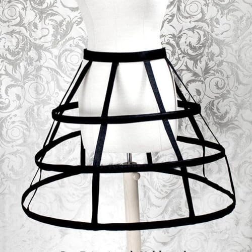 Petticoat robe de mariée à 3 cerceaux et jupe cage lolita blanche - 8