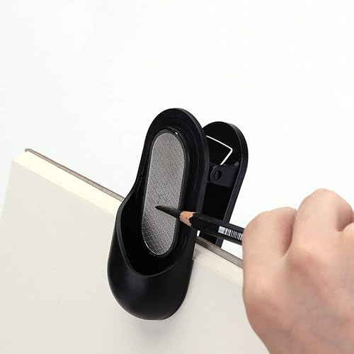 Miniatura 2 de BXT Sacapuntas de carbón de leña de grafito, sacapuntas de papel de lija de plomo para boceto, clip de abrazadera, amoladora de plomo, herramienta