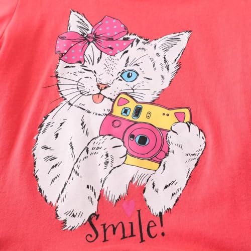 Image of Toddler Girl Long Sleeve T-Shirts Kids Cotton Fall Top 2-7 Years | 3 Pieces Soft Cotton Casual T-Shirt