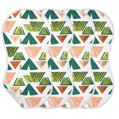 Baby Burp Cloths, Soft Absorbent Burping Cloths for Babies, Cotton Milk Spit Up Rags, Large Size for Newborns, Baby Boys and Girls (Geometric Patterns)3