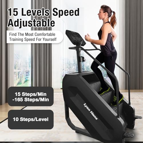 Image of Stair Stepper, Commercial Grade Stepper Machine, Stepmill for Exercise at Home, Stair Climber for Cardio and Lower Body Workouts,15 Speed Levels, 660LBS Capacity, 15-165 Steps /Minute