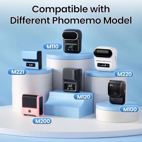 Phomemo [3x230 pcs] Original Labels for M110 M220 M221, 1.57'' x 1.18' (40 x 30mm), Square, White, 230 Labels/Roll, 3 rollls, Multi-Purpose Self-Adhesive Thermal, Also for M120 M20 image 6