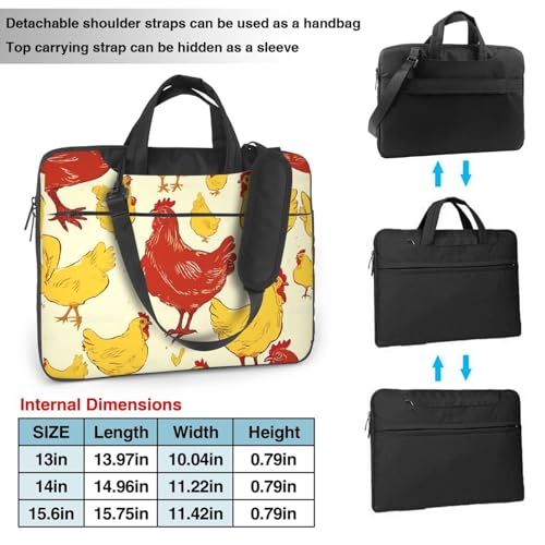 Bolsa Elegante para Laptop con Correa Negra miniatura 4
