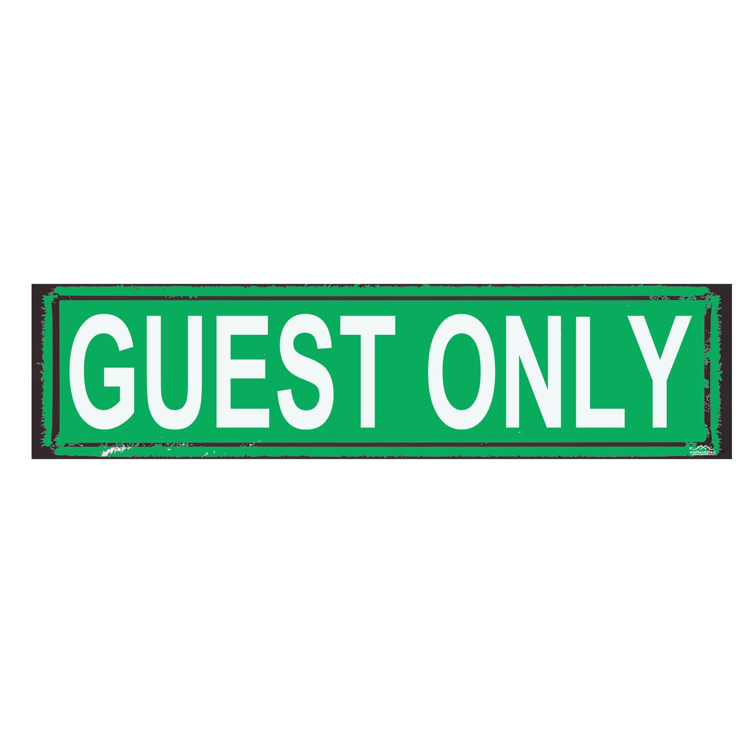 Guest Only Rustic Metal Street Sign - Vintage Wall Decor,4x16 Inch Farmhouse Home Decoration