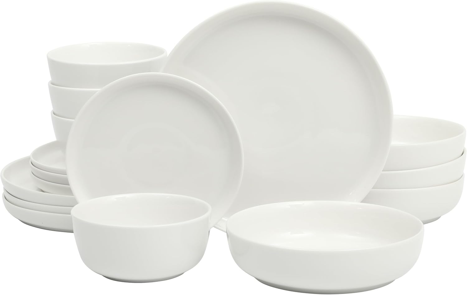 Gibson Home Oslo Porcelain Chip and Scratch Resistant Dinnerware Set, Service for 4 (16pcs), Ceramic Plates and Bowls Dishes Sets, White – Microwave and Dishwasher Safe Gibson Home Oslo Porcelain Chip and Scratch Resistant Dinnerware Set, Service for 4 (16pcs), Ceramic Plates and Bowls Dishes Sets, White – Microwave and Dishwasher Safe