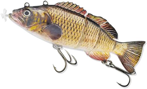 Señuelo robótico de natación, señuelo de pesca eléctrico ODS de 4 segmentos articulado Swimbait USB recargable señuelo robótico para lucio de trucha