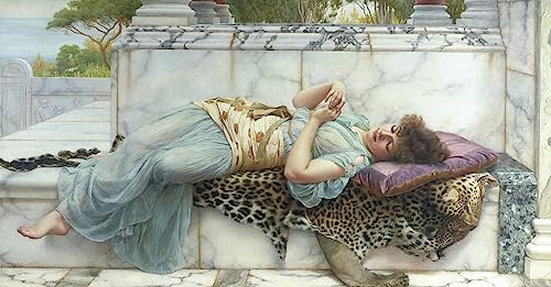 Cuadro los prometidos de John William Godward lienzo decorativo 60x90cm