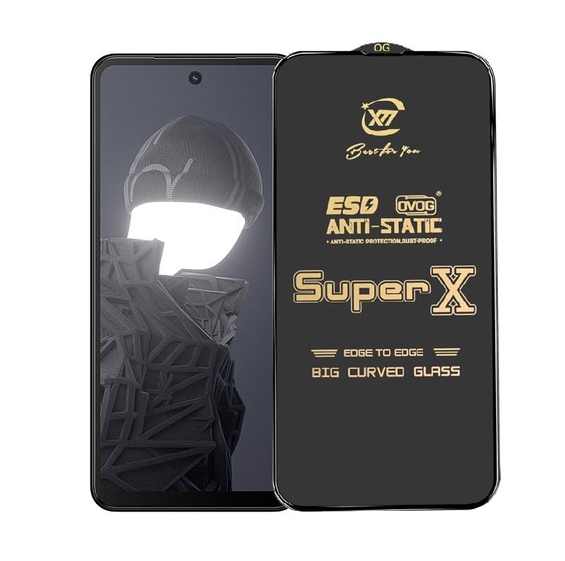 Image of Premium Edge to Edge Super X Tempered Glass Screen Protector for HMD Fusion - TS-X-Q5 (Black)
