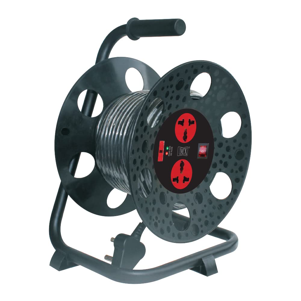 Unknown MX Extension Reel 2 Socket 15 Amp W/30 Mtr Power Cable Surge