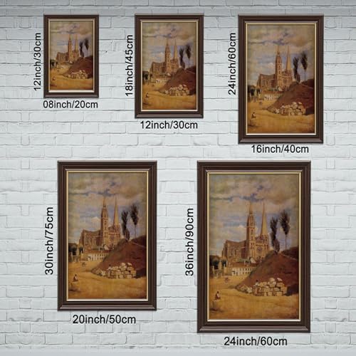 Poster cathédrale de Chartres Camille Corot impression toile décoration murale