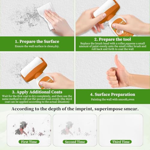 Image of Wall Repair Roller Paint - Multifunctional Crack Covering & Wall Renovation Roller, Water-Based Latex Repair Paint for Peeling, Stains & Holes, DIY Home Improvement Tool (500g)