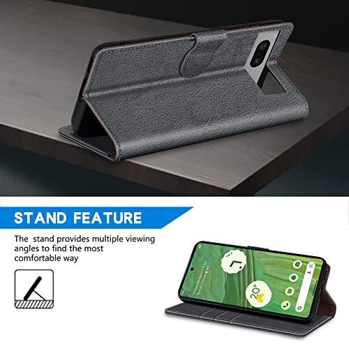 Image of ZZXX for Google Pixel 7 Wallet Case Magnetic Closure 6.3 inch,Grey