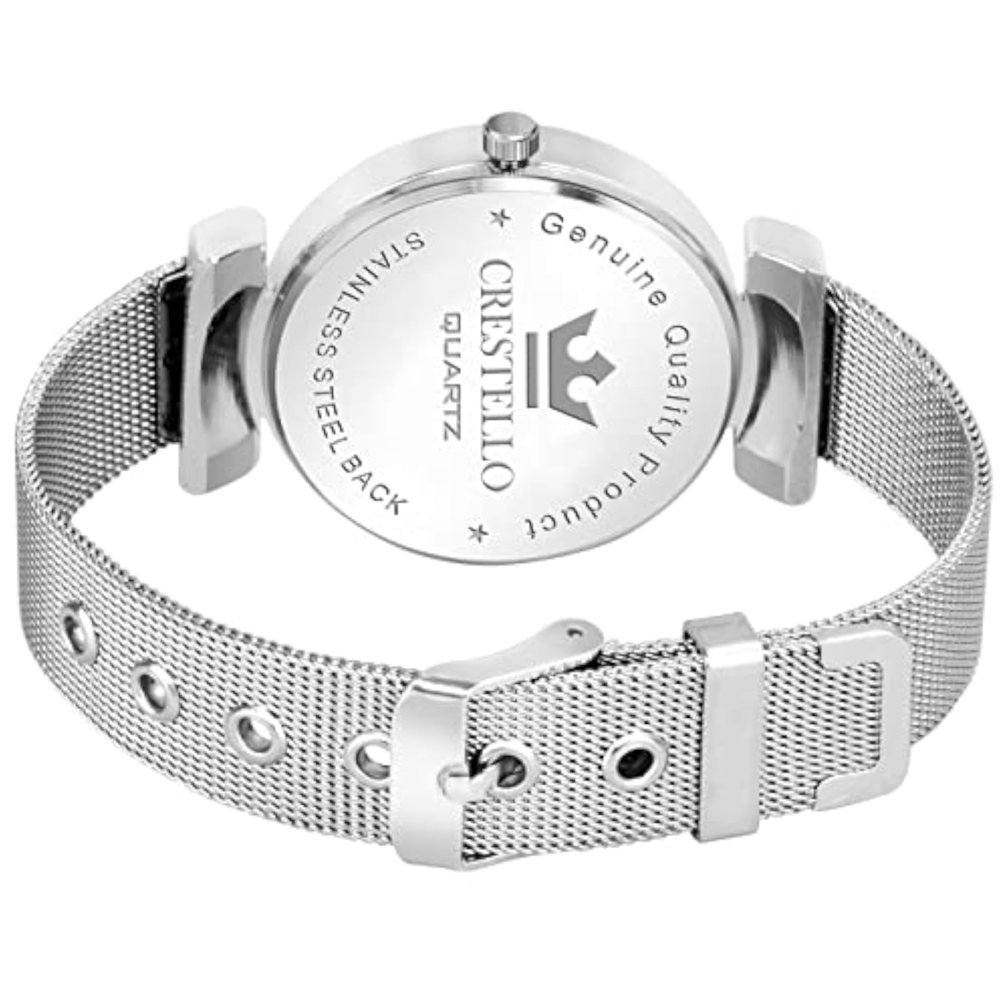 Women's Stainless Steel Mesh Chain Analog Wrist Watch, Colour Options