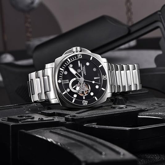 Image of Pagani Design 1736 Men's Watch Men's Automatic Watch NH39 Automatic Movement Sapphire Crystal Stainless Steel Strap 200M Water Resistant Multifunction Chronograph Business Sports Watch