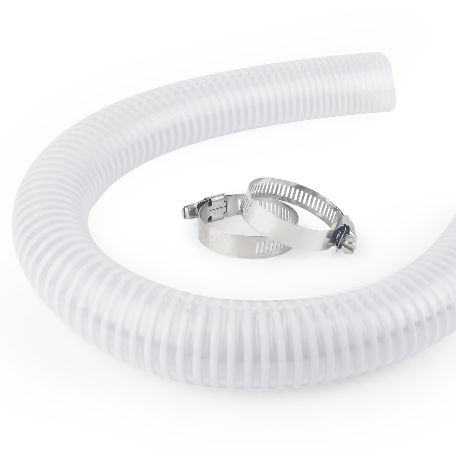 IWIWE 1 1/2 Inch Swimming Pool Replacement Hose Pool Filter Pump Connection PVC Hose For Above Ground Pools 1.5
