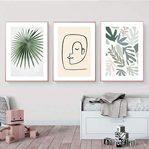 Toile peinture nordic abstract résout les murs vides salon triptyque 50x70