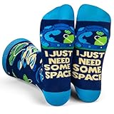 Lavley I Just Need Some Space Socks - Funny Gift for Science Geeks and Introverts - Unisex for Men and Women, One Size