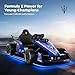 Kiddokidz Licensed Formula E Electric Go Kart for Kids, 12V Outdoor Race Car with Remote, 3-Speed, Safety Belt, Blue