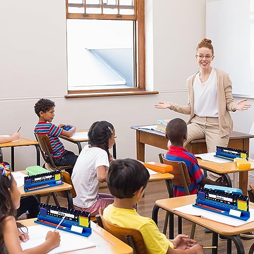 Image of PerKoop 5 Pcs Classroom Desk Name Plates Holder Set