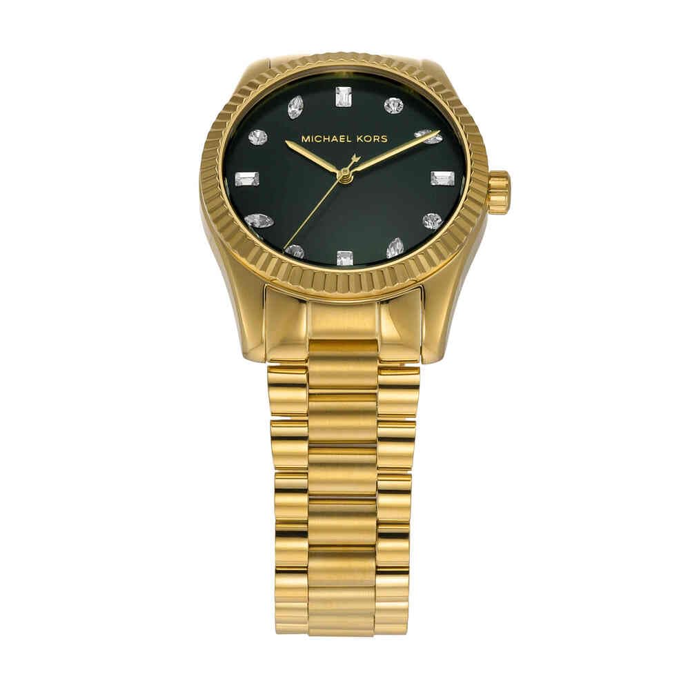 Michael Kors Reloj Lexington para Mujer, Movimiento de Cuarzo de Tres Agujas de 38 mm con Correa de Acero Inoxidable o Piel