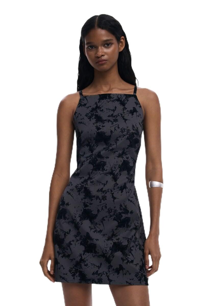 Desigual Vest_Flock Casual Dress, Negro, M Women's