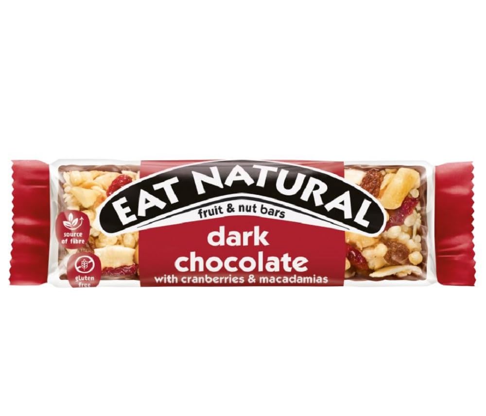 Eat Natural Dark Chocolate with Cranberries & Macadamias Fruit & Nut Bar 40g