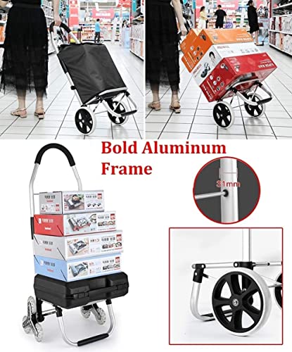 Carrito plegable para compras con ruedas giratorias 50L miniatura 4