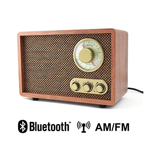 Radio Speaker Home Speakers Tafelblad Hout AM/FM Radio Vintage Retro Klassieke Bluetooth Radio Treble&(FM Radio) Happy Life - Image 3