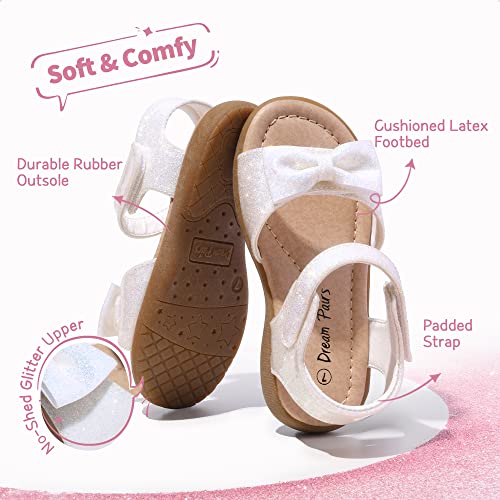 Image of DREAM PAIRS Girls Sandals Fashion Bow Summer Shoes for Toddler /Little Kid