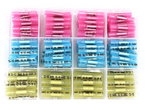 FGen 210pcs Heat Shrinkable Terminal Common Intermediate Crimping Terminal Crimp Wire Connector Waterproof Insulated Joint Terminal Assembly