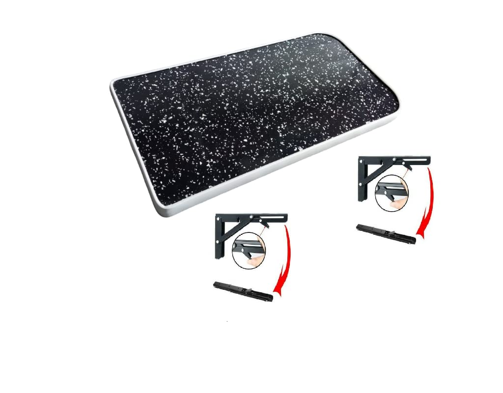 Lusso Grey Folding Shelf & Bracket Caravan Campervan Motorhome Furniture T5 T6 /Sparkle