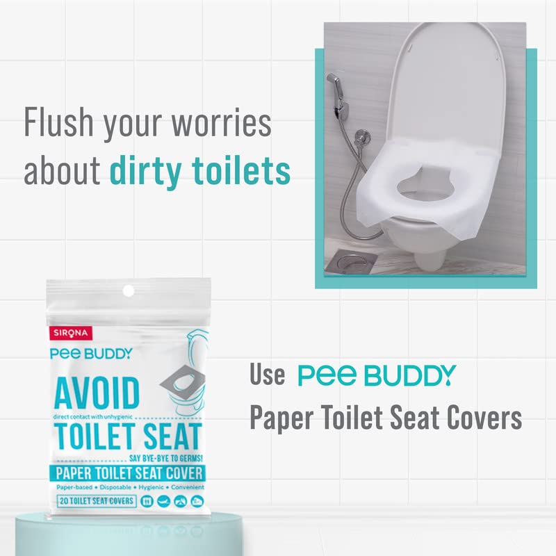 PEE BUDDY Disposable Toilet Seat Covers 20 Sheets No Direct Contact
