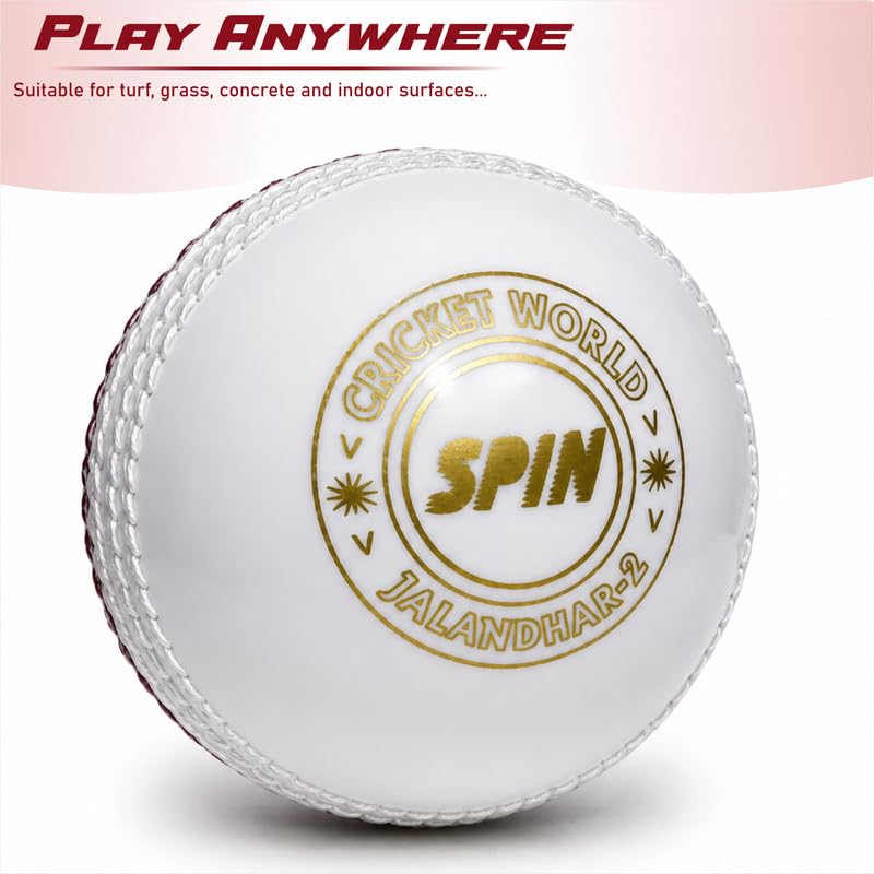 CW Spin Poly Soft Ball in White & Red Color (in Pack of 6) 4