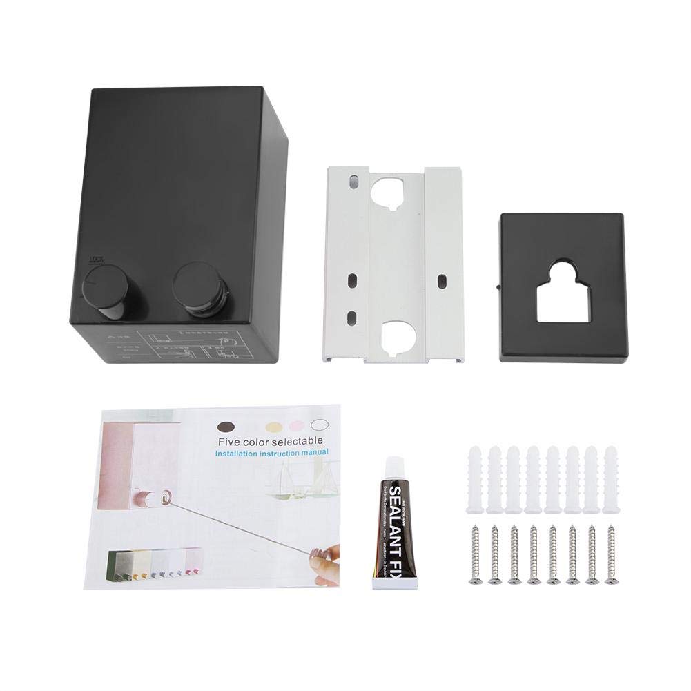 AUNMAS Stainless Steel Cloth Hanging Clothesline Adjustable Retractable Feet Rope Pull Wall Mount Stretch Freely Drying Rope(3#)