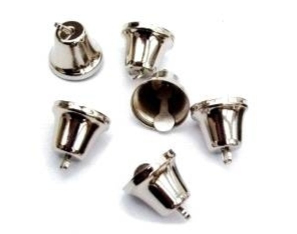 100 Silver 8mm Liberty Jingle Bells for Crafts | Craft Bells