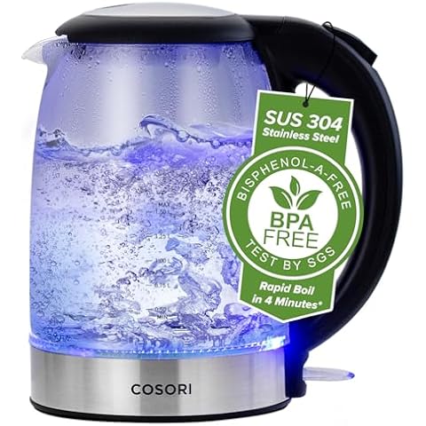 COSORI Fast Boil Electric Kettle with LED Cover