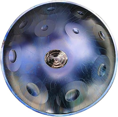 Handpan Drum, Hand Pan en Re menor, Tambor de acero de 22 pulgadas con 11 notas con bolsa blanda, mazos y soporte