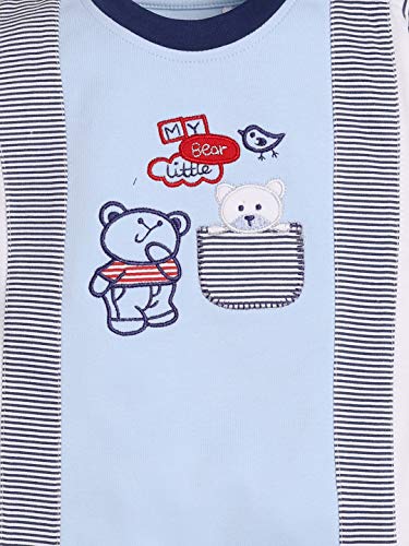 Image of BABY GO Baby Boys & Baby Girls Cotton Romper | Half Sleeve Polo Collar Jumpsuit | Newborn Infant Summer Outfit with Button Closure | Soft Breathable Playsuit | Stylish Print One Piece Dress