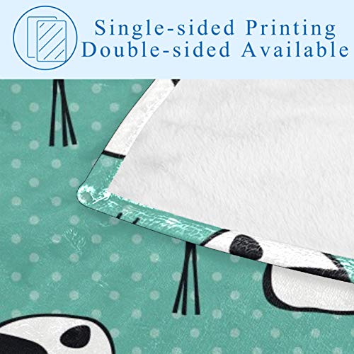 Couverture panda et bambou douce pour lit et canapé cocon - 5