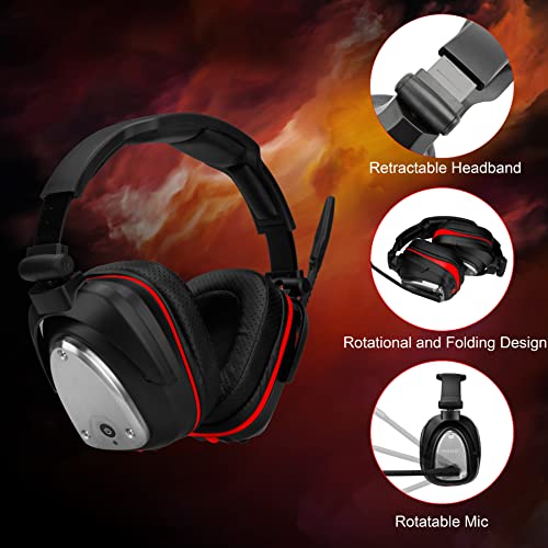 Huhd Wireless Gaming Headset For Xbox One-Wireless Gaming Headphones Xbox Deep Bass And Rotating Metal Ear Cups,Noise-Cancelling Microphone #TOP4