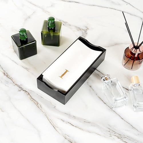 Miniatura 270 de Luxenap - Toallas de invitados de 15.8 x 7.9 pulgadas, 50 toallas de mano con letras plateadas, letra "P", fuente Sans Serif, servilletas de papel