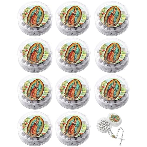 Baokuan 12 Rosarios Rojos Perfumados De Virgen De Guadalupe para...