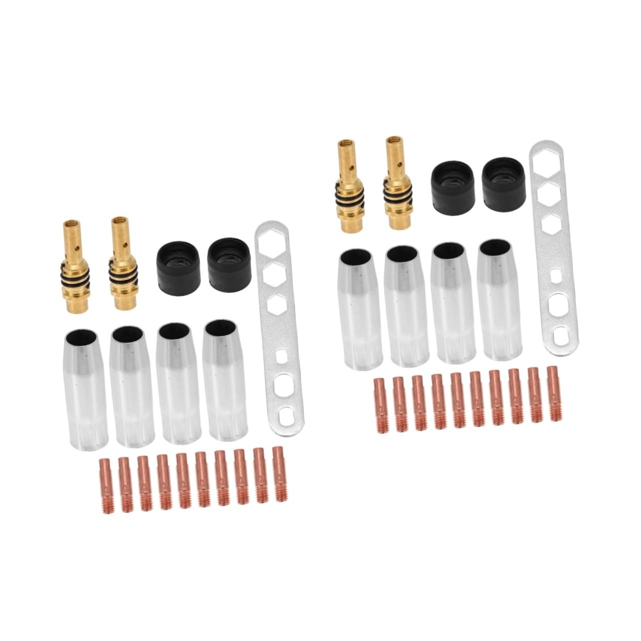 UKCOCO 38pezzi Kit Accessori Per Saldatura Ugello Da Diffusore e Adattatore Per Mig Compatibile e Facile Da Sostituire Materiale Per Lunghe Prestazioni
